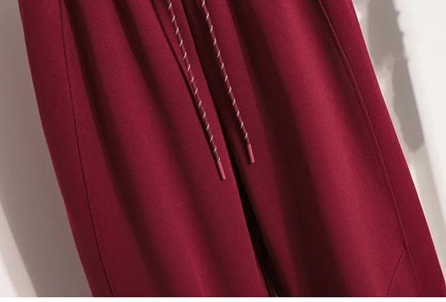 European Style Wide-Leg Sweatpants Detail