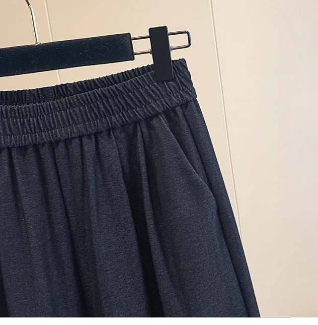 2025 Early Fall Korean Ruffled Wide-Leg Pants Detail