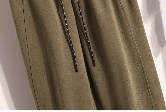 European Style Wide-Leg Sweatpants Detail