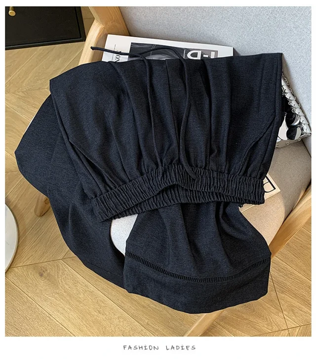 2025 Fall Thickened Tencel Hollow Straight Pants Detail