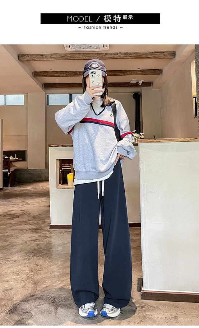 2025 Fall New American Slimming Deconstructed Casual Sweatpants for Women Detail