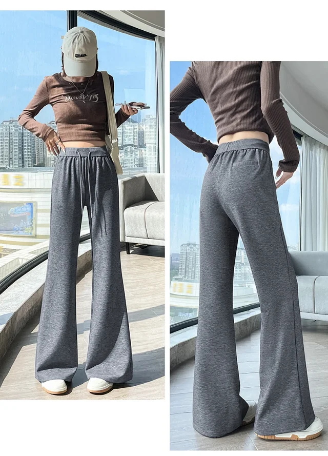 2025 Fall Women's High-Waisted Slimming Micro-Flare Trousers Detail