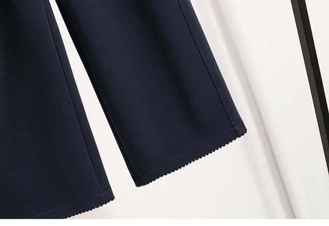 2025 Fall New Women's High - Waist Wide - Leg Sport Pants Detail