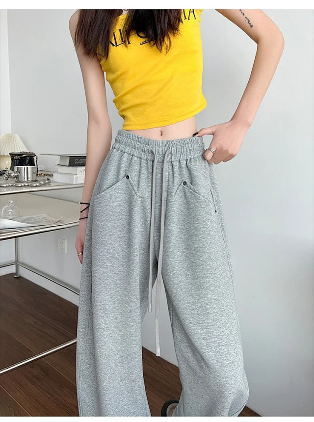 2025 New Fall Banana Pants for Petite Women - Cream High - Waist Wide - Leg Detail