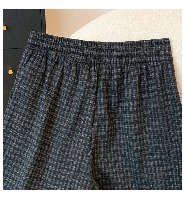 Plaid Wide - leg Pants for Women Detail