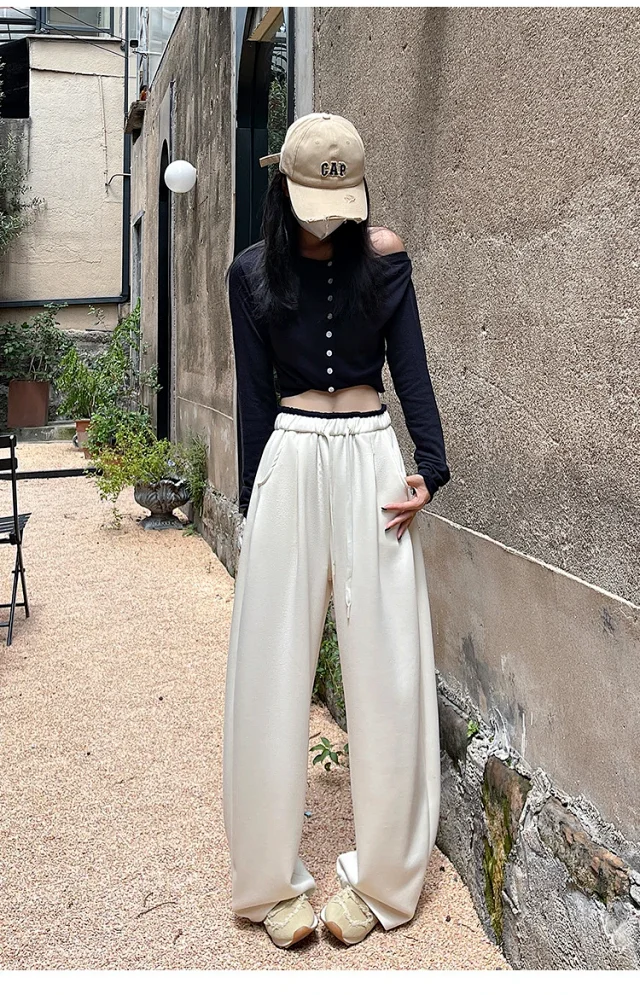 Women's Loose Wide-Leg Pants 2025 Detail