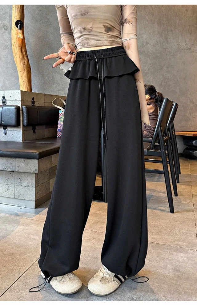 2025 Fall Women's Relaxed Fit Ballet-style Sweatpants Detail