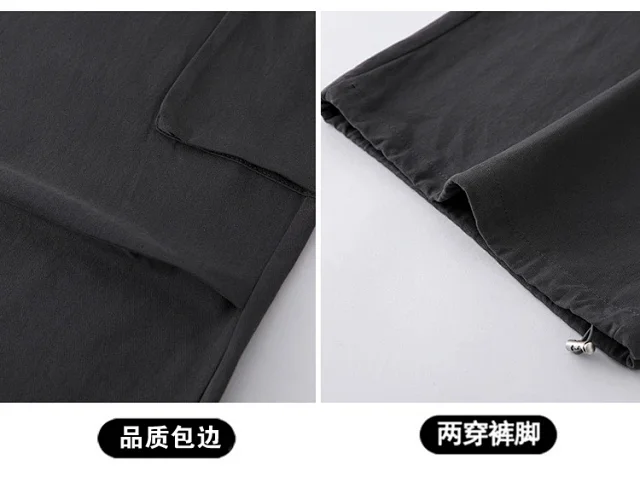 2025 Fall Women's American Streetwear Straight Cargo Pants Detail