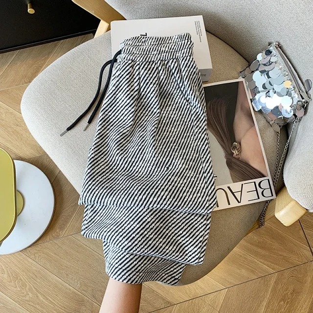 2025 Fall Women's Zebra Wide-leg Pants Detail