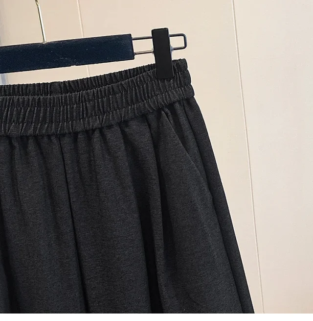2025 Early Fall Korean Ruffled Wide-Leg Pants Detail