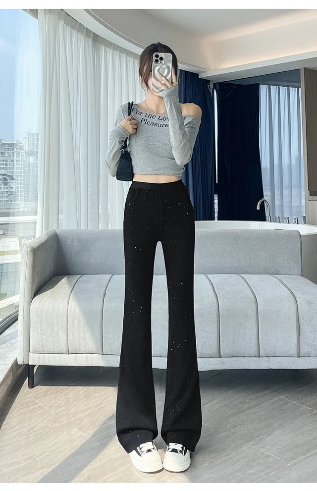 2025 Fall Women's Micro Flared Trousers Detail