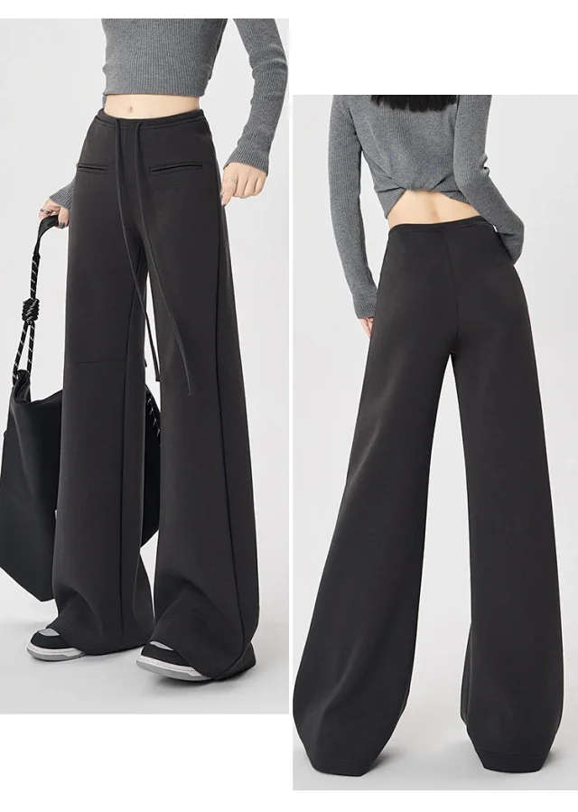 2025 Fall New American Hot Girl Wide-Leg Pants Detail