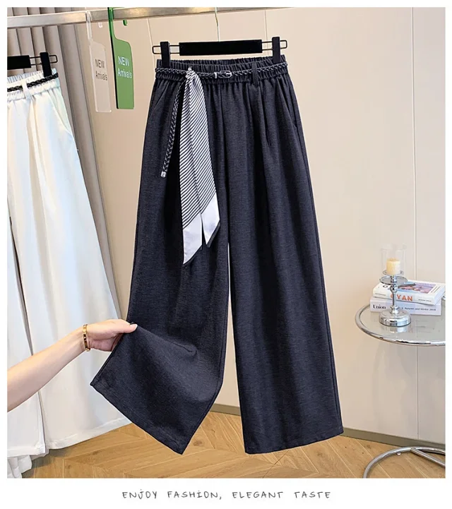 Korean-style Age-defying Wide-leg Casual Pants for Women Detail