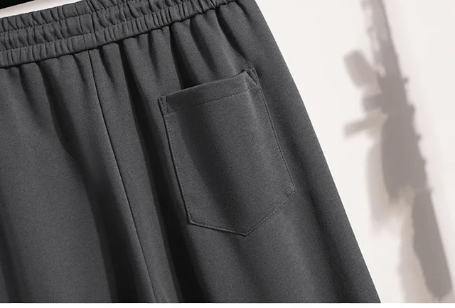 European Style Wide-Leg Sweatpants Detail