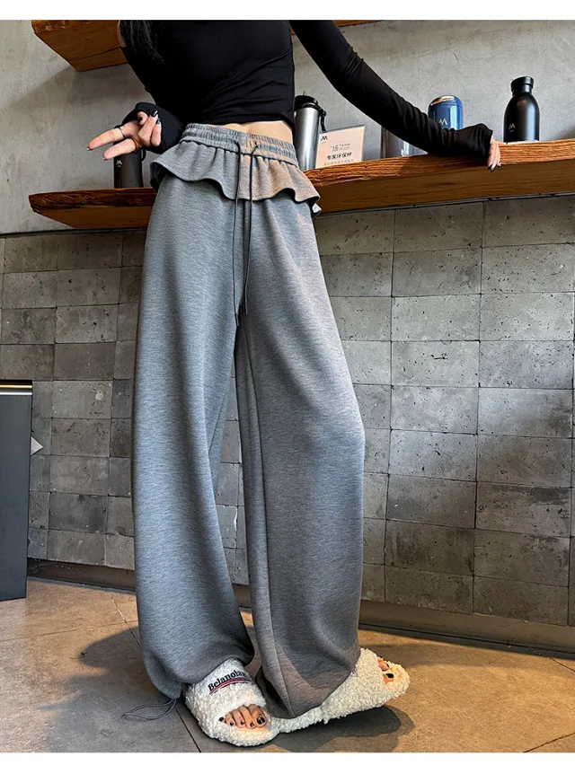 2025 Fall Women's Relaxed Fit Ballet-style Sweatpants Detail