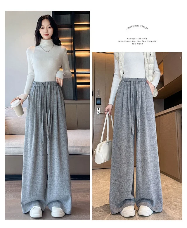 Autumn New Rice Flare Pants Detail