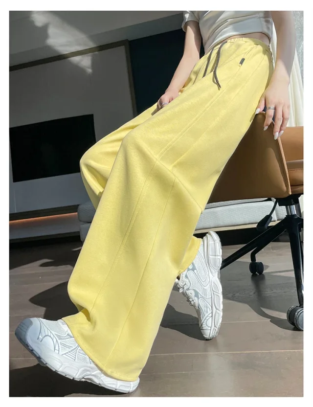 Women's 2025 Fall High-Waist Wide-Leg Pants Detail