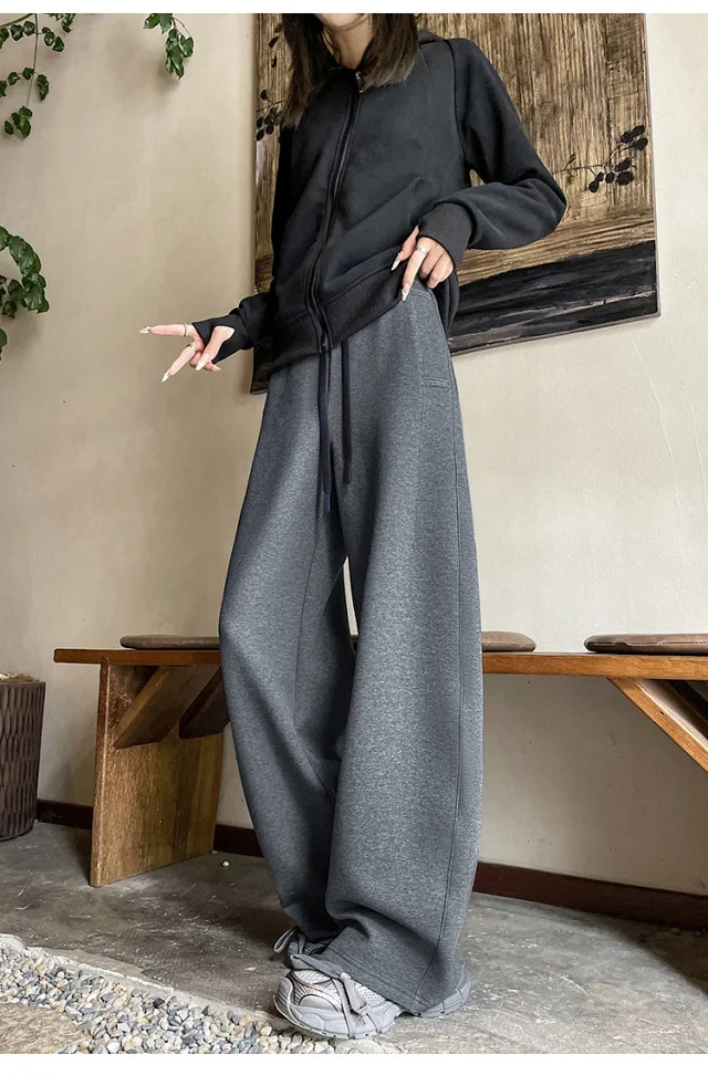 2025 Fall New American Slimming Deconstructed Casual Sweatpants for Women Detail