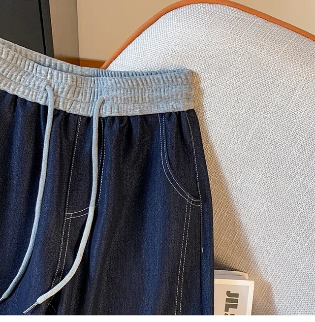Tencel Lyocell Wide-Leg Jeans for Women Detail