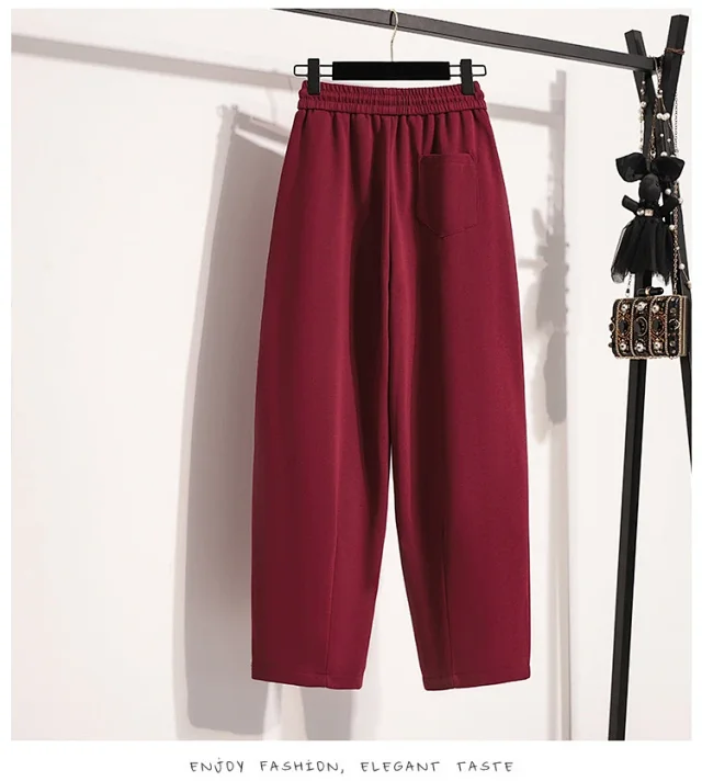 European Style Wide-Leg Sweatpants Detail