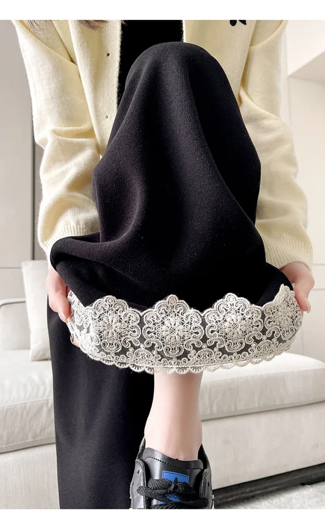 Autumn New Lace Wide-Leg Pants for Women Detail