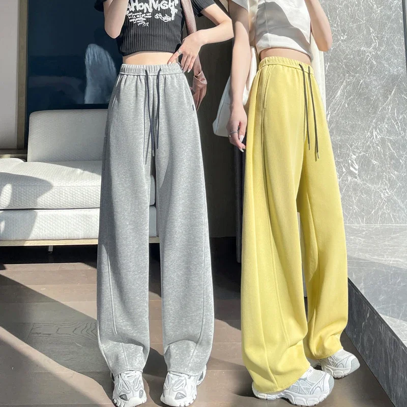 Women's 2025 Fall High-Waist Wide-Leg Pants
