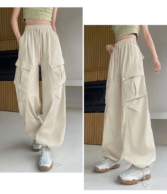 2025 Fall Women's Cargo Pants (High - waist Wide - leg) Detail