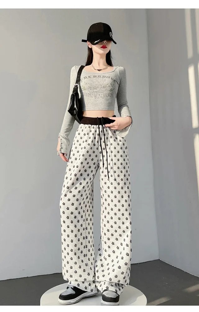 Women's High-waist Drawstring Wide-leg Pants (2025 Fall New) Detail