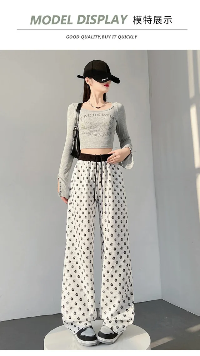 Women's High-waist Drawstring Wide-leg Pants (2025 Fall New) Detail