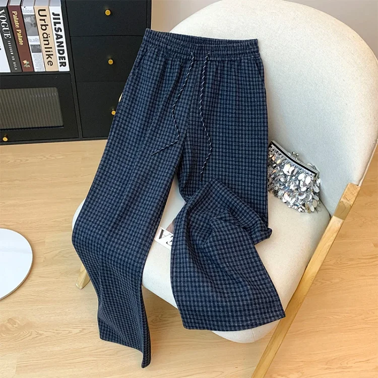 Plaid Wide - leg Pants for Women