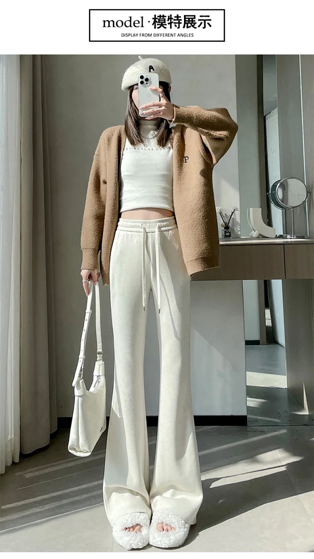 2025 Women's High-waist Slim Flared Trousers Detail