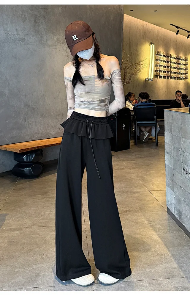 2025 Fall Women's Relaxed Fit Ballet-style Sweatpants Detail