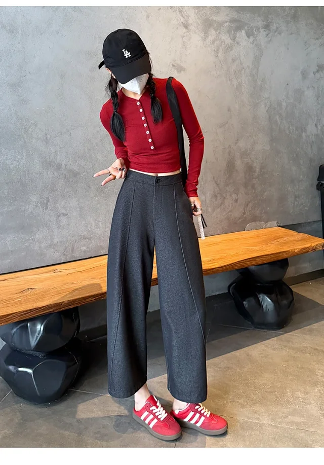 2025 FW Faux Denim Noodle Pants Detail