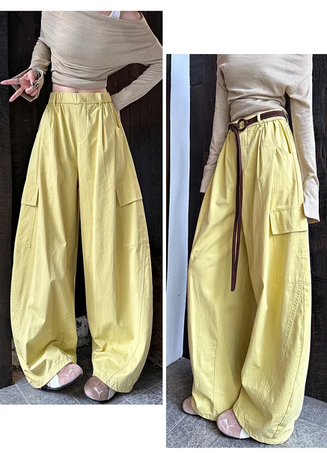 American High-waisted Slimming Cargo Pants Detail