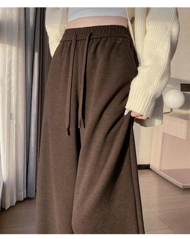 2025 Fall/Winter Women's Knit Wide-Leg Cashmere Pants Detail