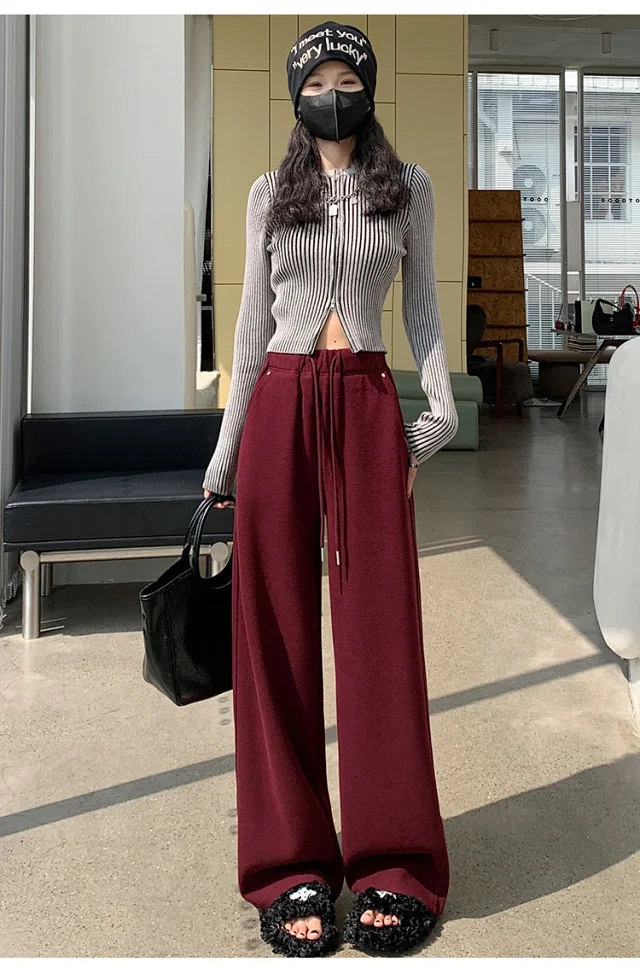 2025 Fall New Women's Flare Pants with Rivets Detail