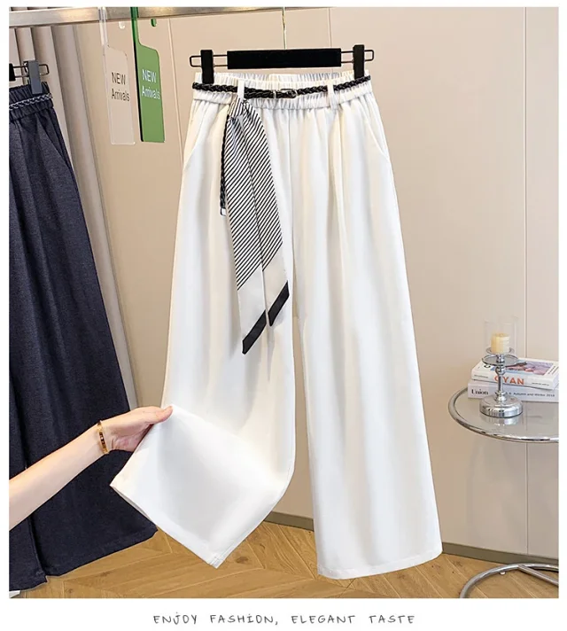 Korean-style Age-defying Wide-leg Casual Pants for Women Detail