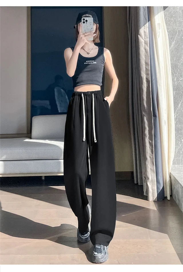 2025 New Drawstring One - Button Saber Pants Detail