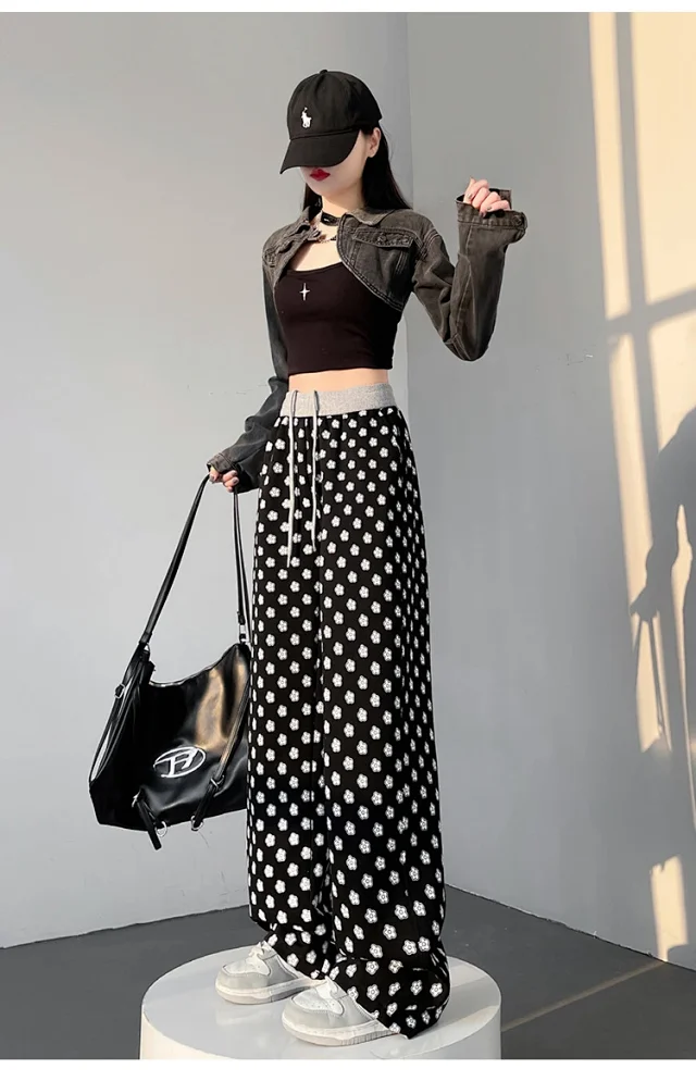 Women's High-waist Drawstring Wide-leg Pants (2025 Fall New) Detail