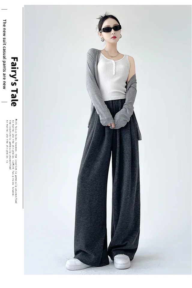 2025 Early Autumn Loose Wide - leg Pants for Women Detail