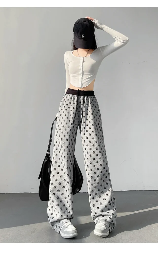 Women's High-waist Drawstring Wide-leg Pants (2025 Fall New) Detail