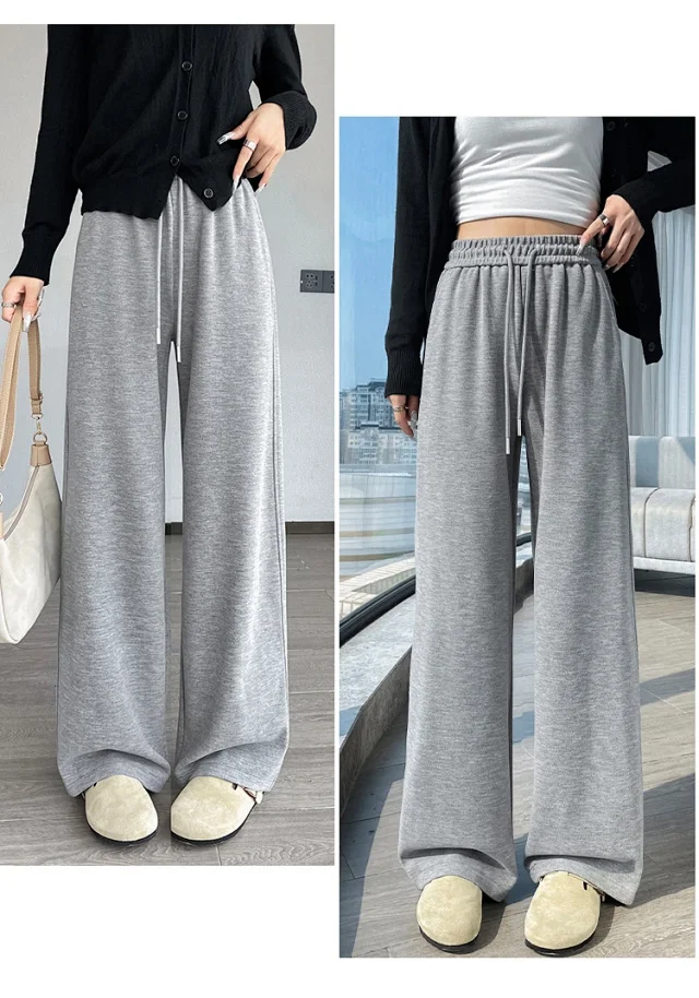 2025 Women's Cashmere Wide-Leg Pants Detail