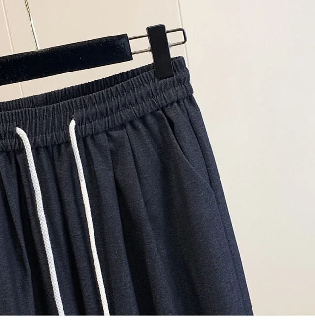 Lace - Trimmed Tencel Denim Wide - Leg Pants Detail