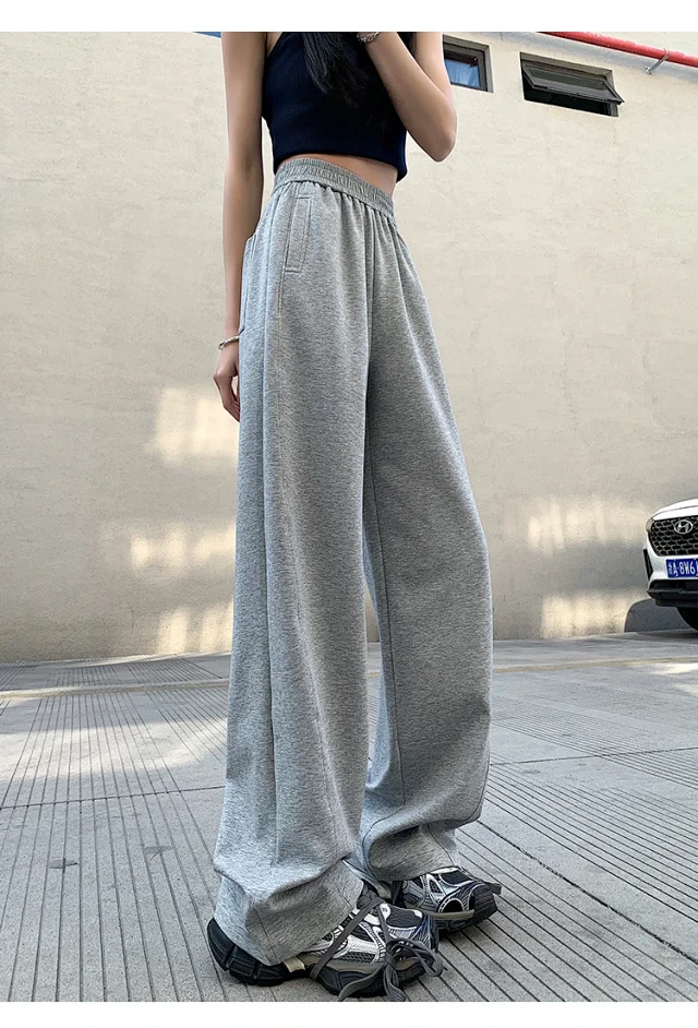2025 Women's Slim Fit High - Waist Wide - Leg Pants Detail