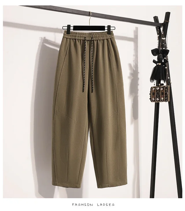 European Style Wide-Leg Sweatpants Detail