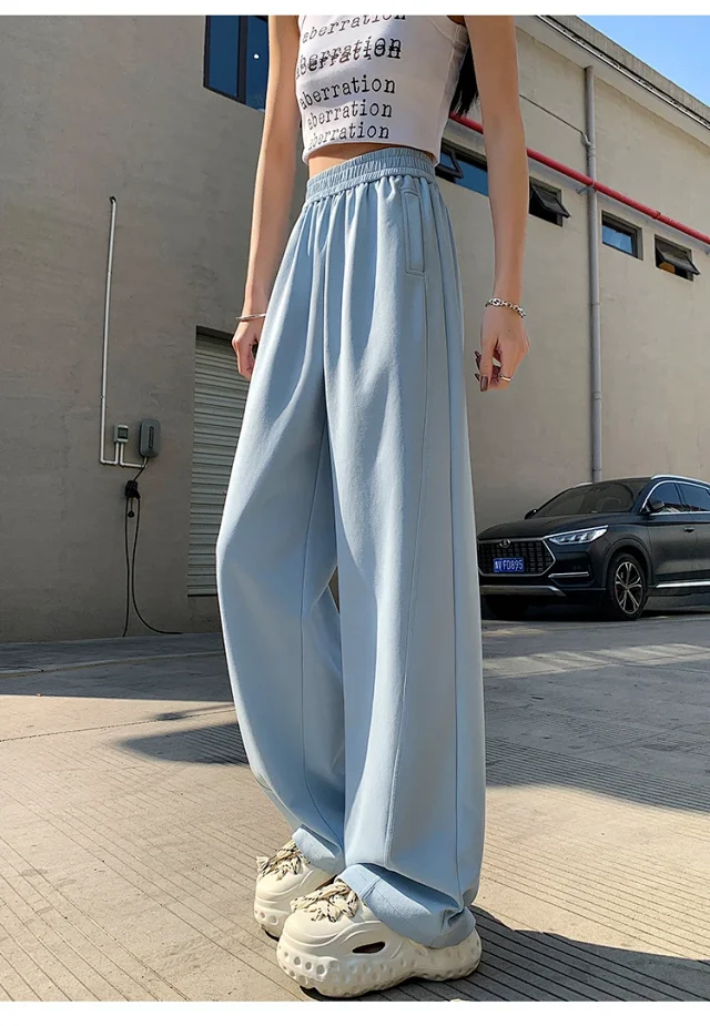 2025 Women's Slim Fit High - Waist Wide - Leg Pants Detail