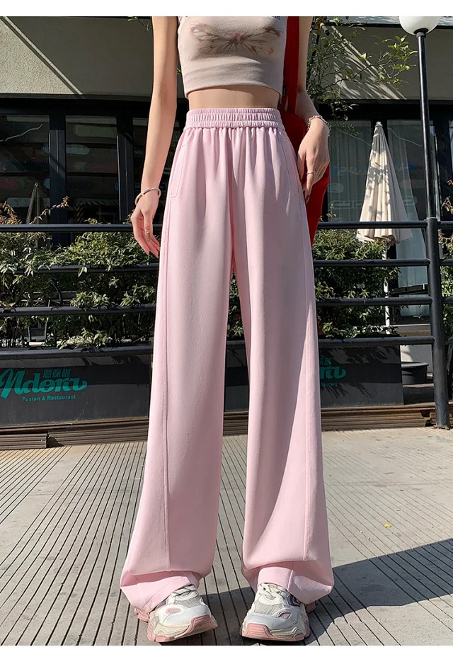 2025 Women's Slim Fit High - Waist Wide - Leg Pants Detail