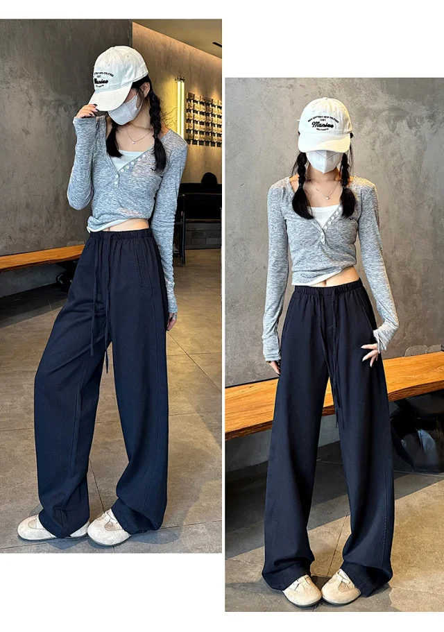 Women's High-Waist Slim Straight Leg Utility Pants Detail