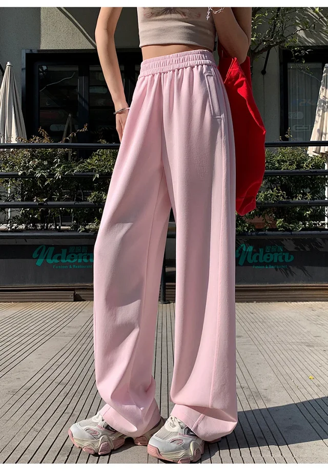 2025 Women's Slim Fit High - Waist Wide - Leg Pants Detail