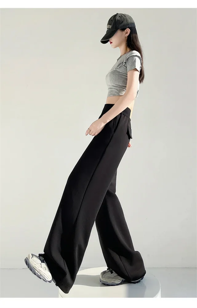 2025 Early Autumn Dopamine Yellow Flared Sweatpants for Women Detail
